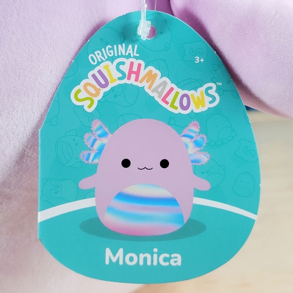Squishmallow Monica the Axolotl 14" UltraSoft Stuffed Sealife Squad Toy Plush - Picture 5 of 6